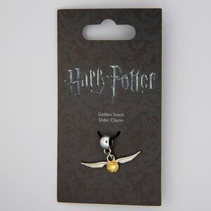 Harry Potter Golden Snitch Slider Charm | Gold Silver Tone Winged Bead